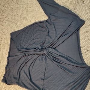 Baby Blue top with an open cris-cross back